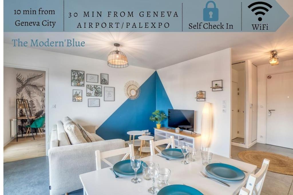 Ferienwohnung Modern'Blue - Gare Annemasse A 3Min-Geneve Acces Direct Exterior foto